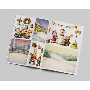 Creatief Art "Snowy Bunnies" Boek - Creative CutOuts