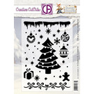 Creatief Art Stencil - Christmas Ornaments - Snowy Bunnies