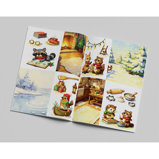 Creatief Art Buch „Weihnachtstiere“ – Kreative Ausschnitte