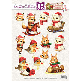 creatief art Feuille autocopiant 3D - Animaux de Noël 01 - Copy