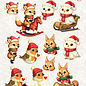 creatief art 3D Durchschreibebogen - Weihnachtstiere 01 - Copy
