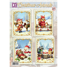 creatief art Christmas Animals - Kaartenpakket