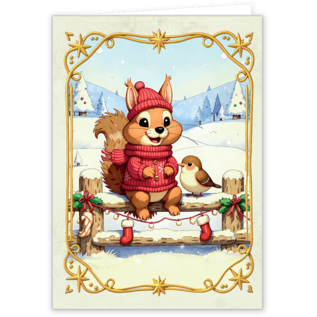 creatief art Christmas Animals - Kaartenpakket