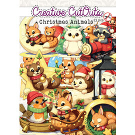 creatief art Stansplaatjes - Christmas Animals - 23 stuks