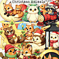 creatief art Stansplaatjes - Christmas Animals - 23 stuks