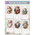 creatief art Vintage Santa Claus - Kaartenpakket