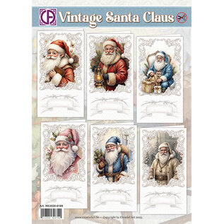 creatief art Père Noël vintage - Pack de cartes