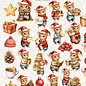 creatief art Stansplaatjes - Sweet Little Mice Christmas - 23 stuks