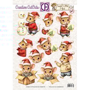 creatief art Feuille de transfert 3D - Douces petites souris 03 - Copy