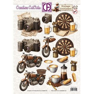 creatief art 3D Doordrukvel - Vintage Gentlemen 02