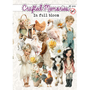 creatief art Assiettes découpées - En pleine floraison - 46 pièces