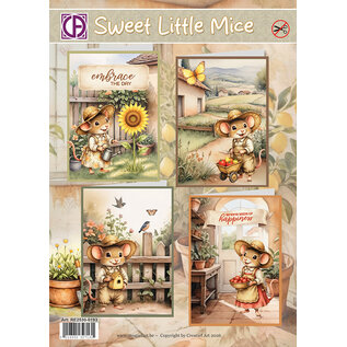 creatief art Sweet Little Mice - Kaartenpakket