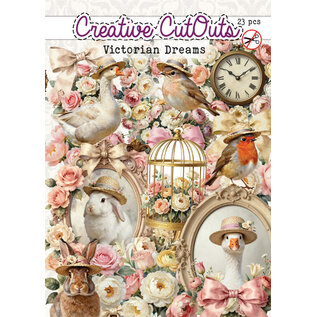 creatief art Assiettes découpées - Rêves victoriens - 23 pièces