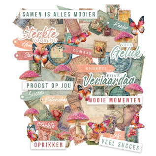 creatief art Stanzteile „Accessoires“ – Flüsternder Wald – 98 Teile