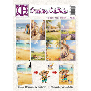 Creatief Art  A6 Collagepapier -  A Mice Vacation