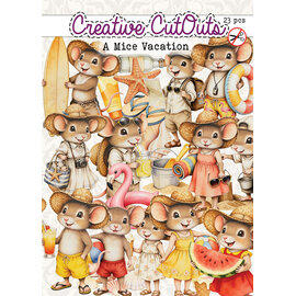 creatief art Stansplaatjes - A Mice Vacation - 23 stuks