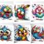 creatief art Diamond Painting Kaarten set 12