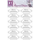 Diepdruk labels "Merry Christmas" 12 labels