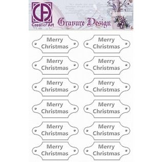 Diepdruk labels "Merry Christmas" 12 labels