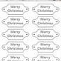 Diepdruk labels "Merry Christmas" 12 labels