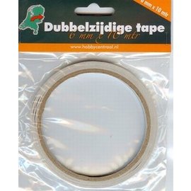 Dubbelzijdig tape 6 mm breed x 10m