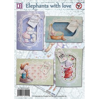 Creatief Art Éléphants avec amour