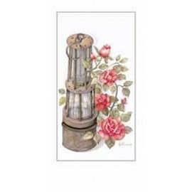 Creatief Art Pakket 6st SWR1-98  petroliumlamp met bloemen
