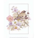 Creatief Art Pakket 6x SW vogel + bloemen
