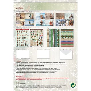 Reddy cards Cartes de voeux avec du papier transparent - Hummel Christmas 1