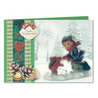Reddy cards Grußkarten mit Transparentpapier - Hummel Weihnachten 1