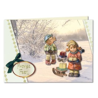 Reddy cards Cartes de voeux avec du papier transparent - Hummel Christmas 1