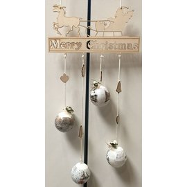 Creatief Art Ornament Merry Christmas Hout