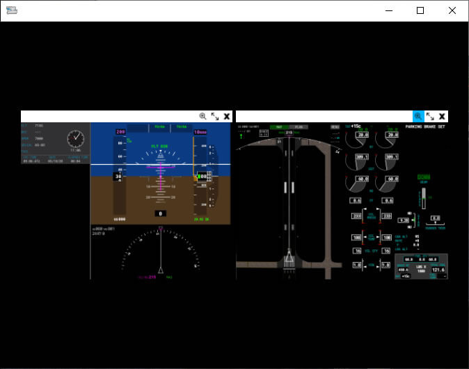 PFD en MFD Undocked PFD en MFD Undocked Microsoft Flight Simulator