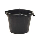 Gripline Emmer kunststof rond met TUIT, zwart 14L Gripline Emmer kunststof rond met TUIT, zwart 14L