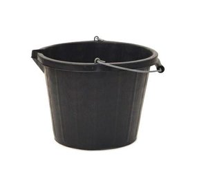 Gripline Emmer kunststof rond met TUIT, zwart 14L Gripline Emmer kunststof rond met TUIT, zwart 14L