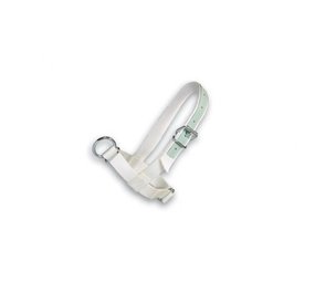 Halster kalf wit 40 mm nylon met leer verstevigd Halster kalf wit 40 mm nylon met leer verstevigd