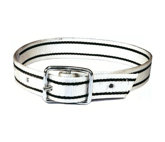 Middelwijk Halsriem nylon, leer+gesp Middelwijk Halsriem nylon, leer+gesp