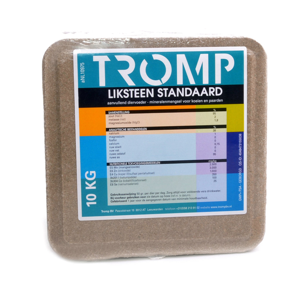 Tromp Liksteen standaard mineraal/zout 10 Kg Tromp Liksteen standaard mineraal/zout 10 Kg
