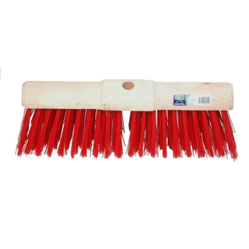 Eurotool Gemeentebezem 45 cm, kunstvezel rood Eurotool Gemeentebezem 45 cm, kunstvezel rood
