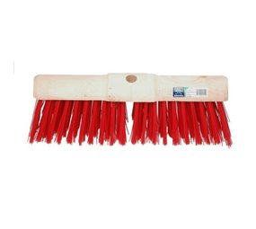 Eurotool Gemeentebezem 45 cm, kunstvezel rood Eurotool Gemeentebezem 45 cm, kunstvezel rood