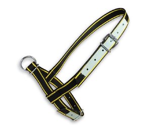 Halster Koe Zwart-Geel Show 40 mm met Leer Halster Koe Zwart-Geel Show 40 mm met Leer