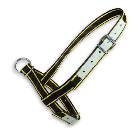 Halster Koe Zwart-Geel Show 40 mm met Leer Halster Koe Zwart-Geel Show 40 mm met Leer