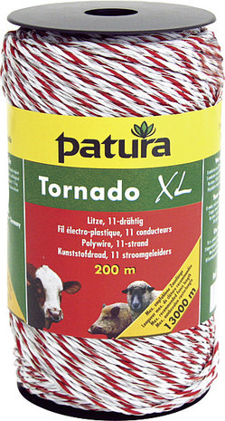 Patura Tornado XL Schrikdraad 11-dradig 200 meter Patura Tornado XL Schrikdraad 11-dradig 200 meter