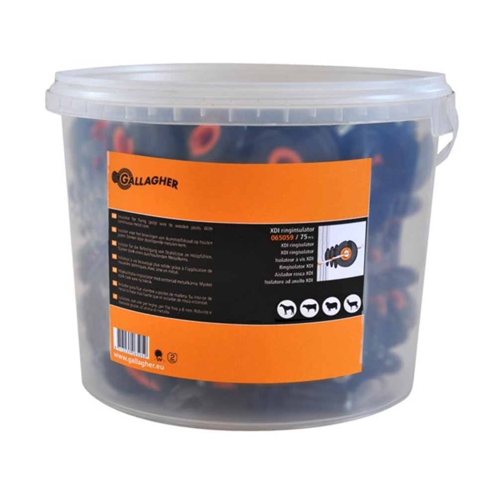 Gallagher XDI schroef ringisolator hout 75 stuks Gallagher XDI schroef ringisolator hout 75 stuks