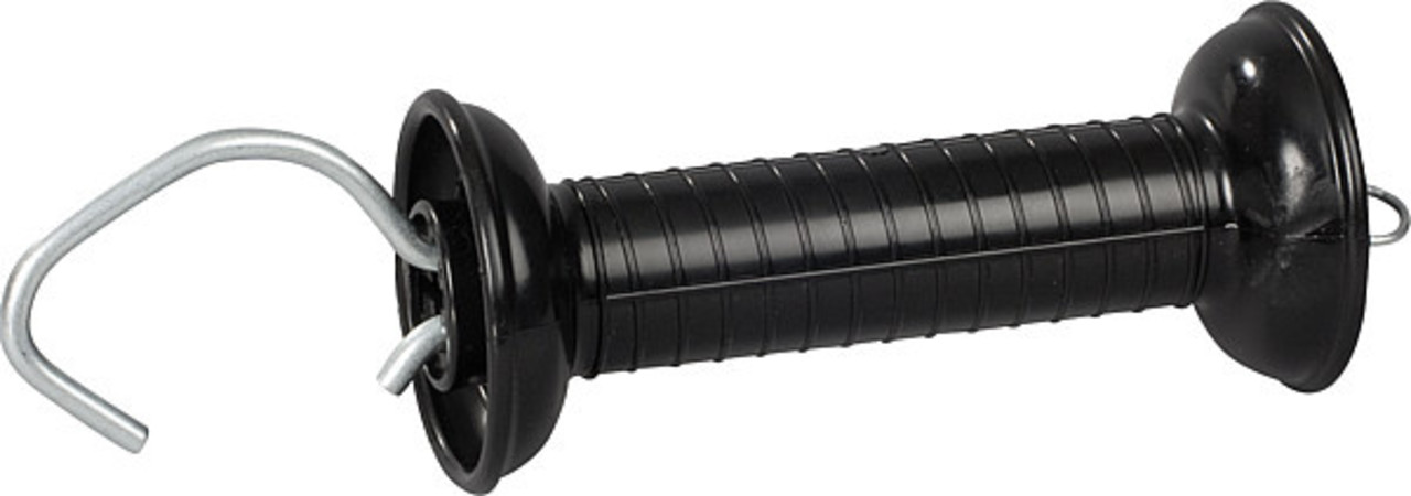 Patura Poortgreep met trekveer en haak zwart Patura Poortgreep met trekveer en haak zwart