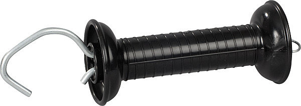 Patura Poortgreep met trekveer en haak zwart Patura Poortgreep met trekveer en haak zwart