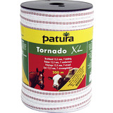 Patura Tornado XL Lint 12,5 mm wit/rood 400 meter