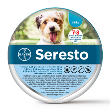 Bayer Seresto halsband kleine hond <8 Kg
