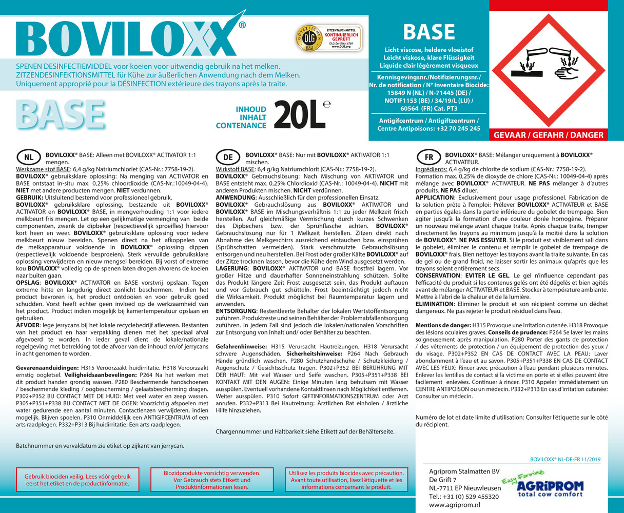 Boviloxx 2-componenten dipmiddel A+B 20 Liter