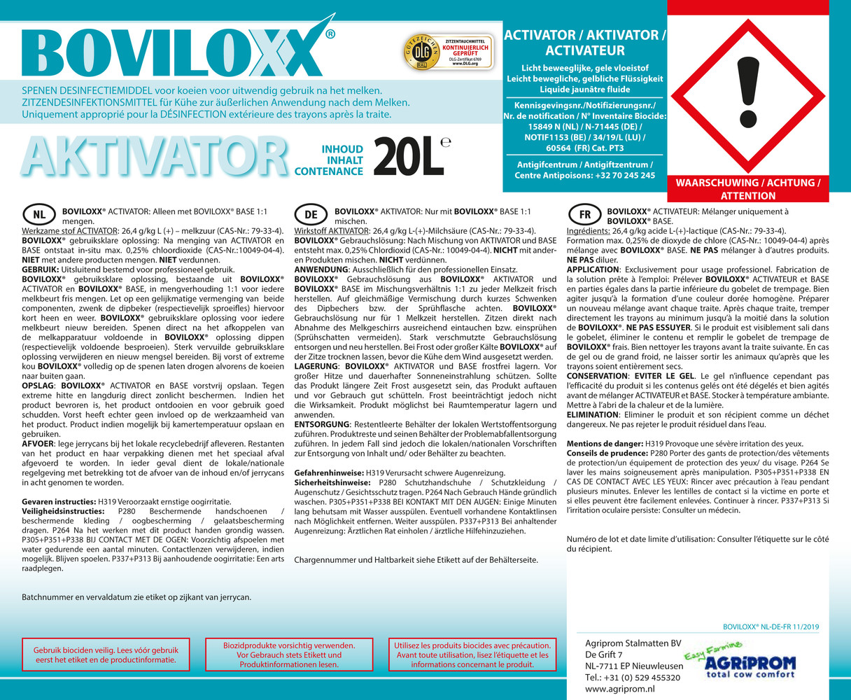 Boviloxx 2-componenten dipmiddel A+B 20 Liter